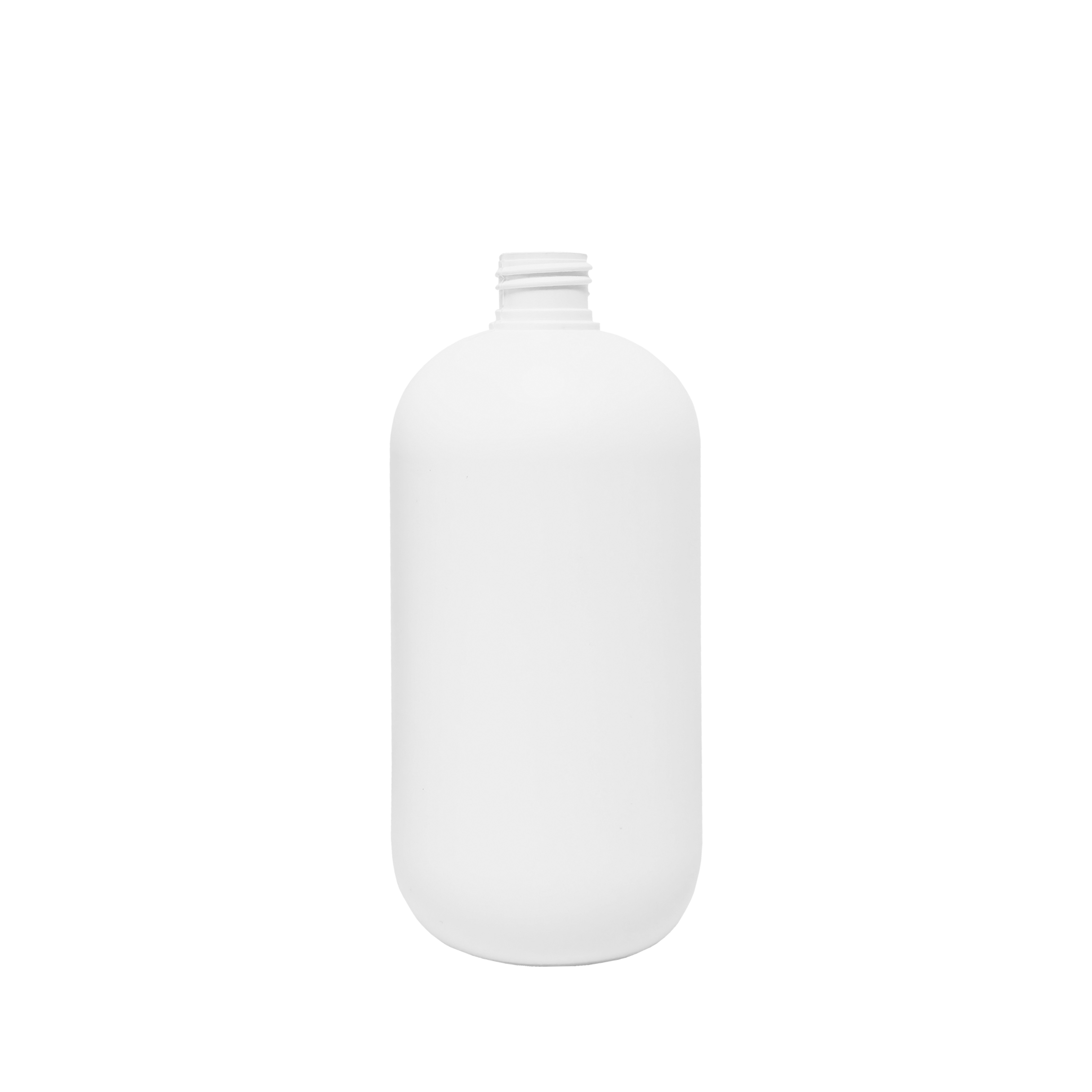 Botella cilíndrica 500ml 24/410 HDPE Blanco