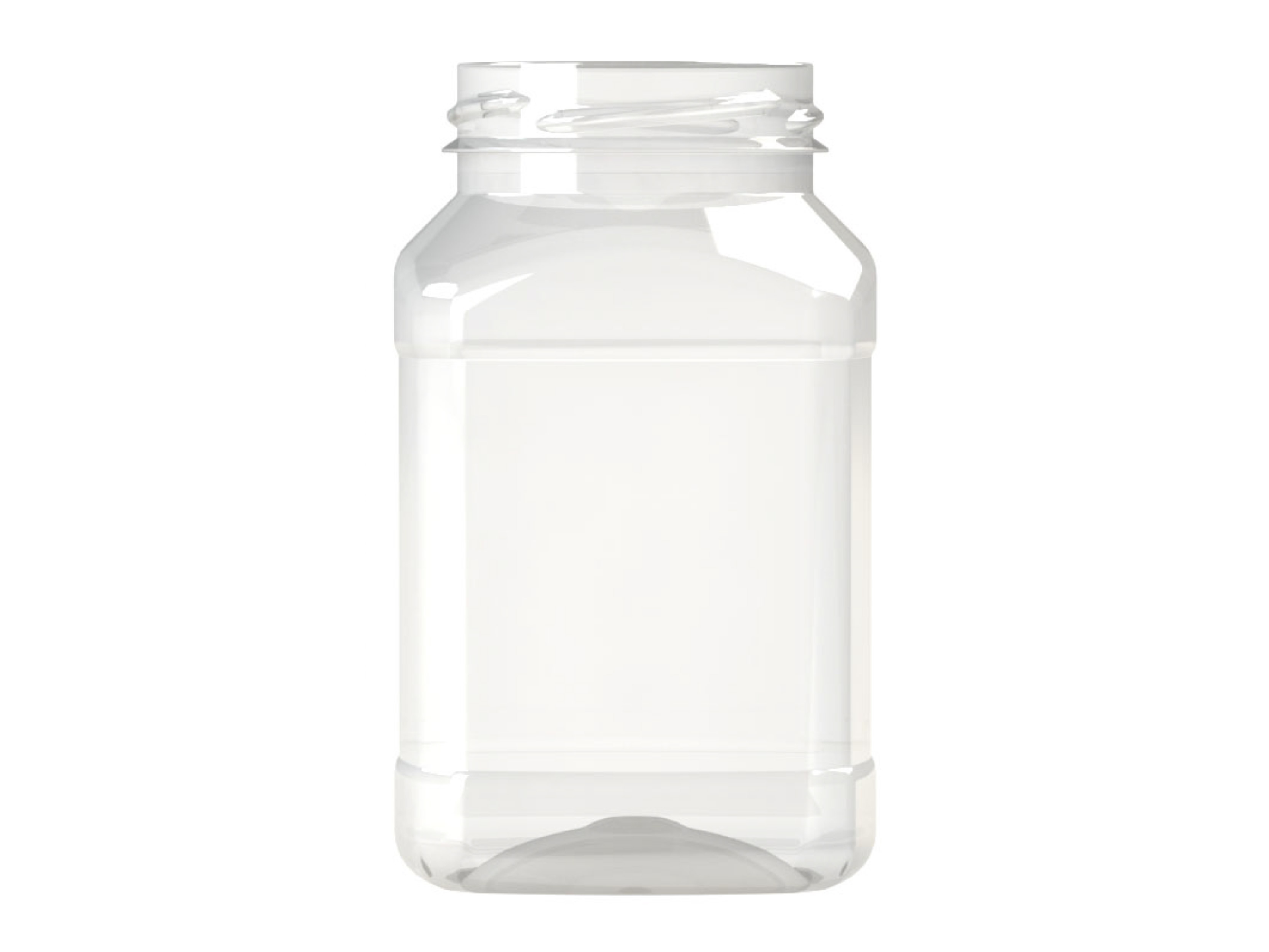 Envase de PET 400ml B/L cuadrado cuello diámetro 58