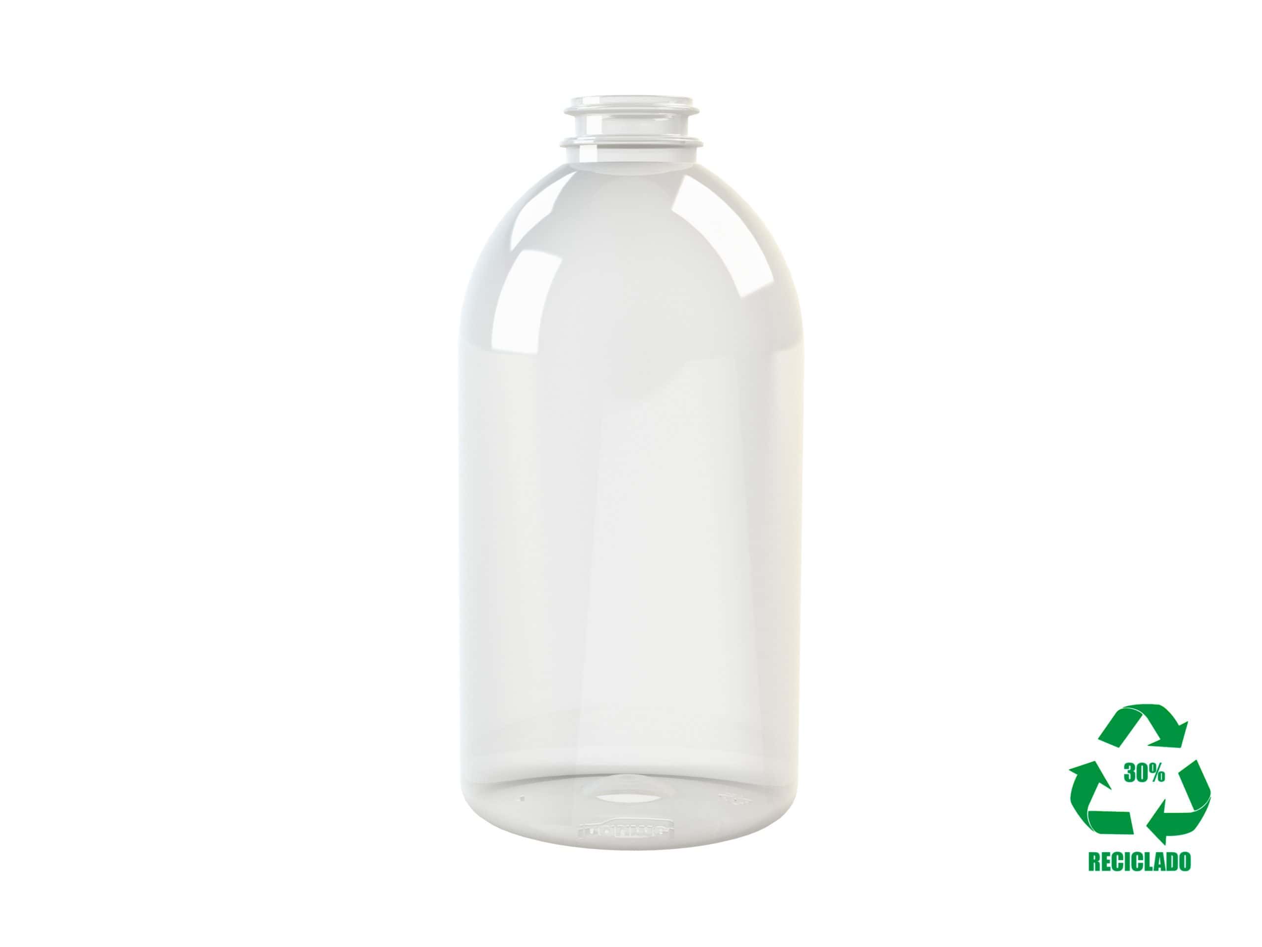 Envase rPET30 500ml M1 cilíndrico 29/21 transparente 43gr