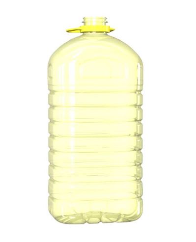 GARRAFA PET 5000ML M1 RECTANGULAR AMARILLA