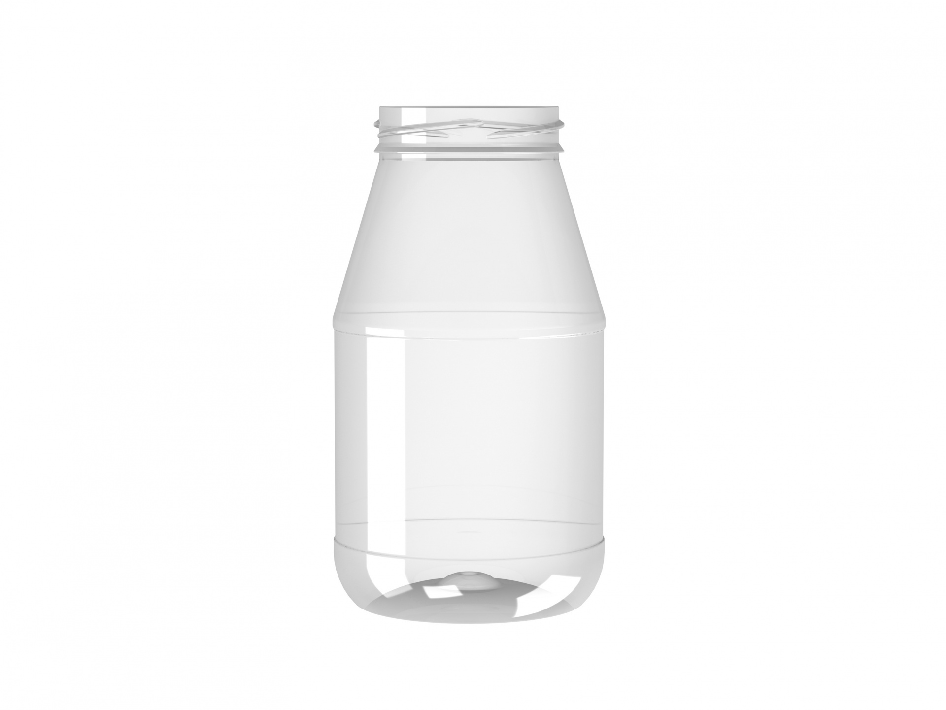 Tarro ovalado de cuello ancho 750ml transparente 